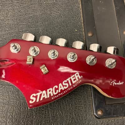 Fender Stratocaster Starcaster loaded neck  Candy Apple Red headstock image 1