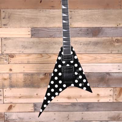 Jackson Custom Shop Randy Rhodes Electric Guitar Black w/ White Polka Dots & Case image 4