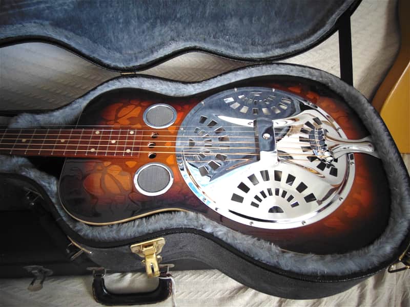 Dobro Model 66 Scroll OMI Squareneck 1979 Sunburst image 1