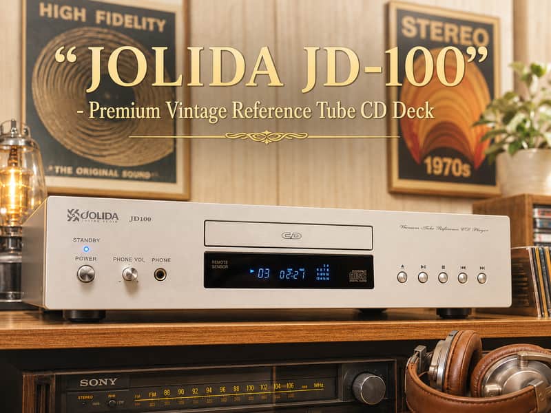 JOLIDA JD-100 🌈RaRe🌈 Premium Vintage Reference Tube CD Deck image 1