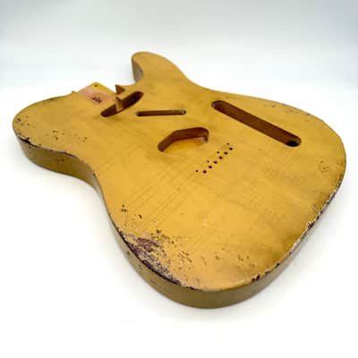 MJT Telecaster Body Relic Alder Nitro Butterscotch Light mjt6665 image 3