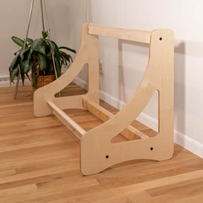 "Case Place" single level storage rack for acoustic, electric, bass, and other instrument cases NATURAL image 4