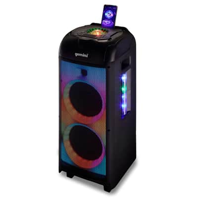 Gemini GPLT-360 1000W Dual 8" Portable Bluetooth Speaker with LED Party Lighting image 5