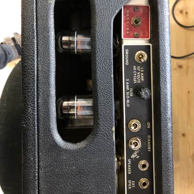 Fender Bandmaster 40-Watt 2-Channel Guitar Amp Head 1963 - 1967 - Black Panel image 4