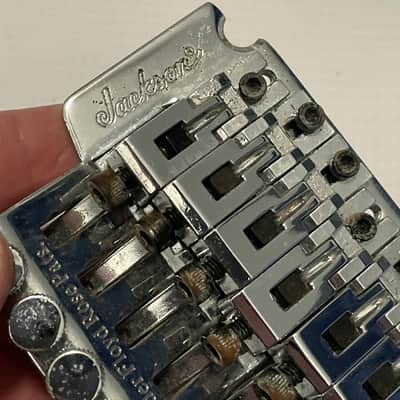2000's Jackson Dinky Guitars JT-580LP Chrome Licensed Floyd Rose Tremolo Guitar Bridge & Arm image 15