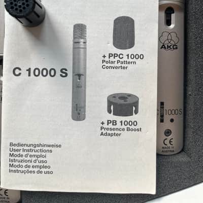 AKG C1000 S Twin Pack Small Diaphragm Multipattern Condenser Microphone 2000s - Nickel image 4