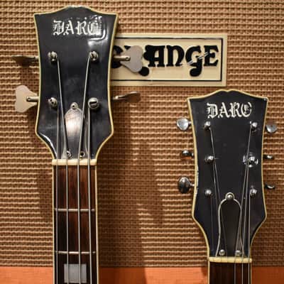 Vintage 1970s Baro Double Neck 4/6 String Guitar Bass Custom Luthier Instrument Gibson Style image 3