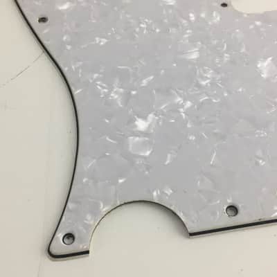Vintage Lefty Pickguard For Fender Style Guitar Left 4ply Relic White Pearl Tele image 3