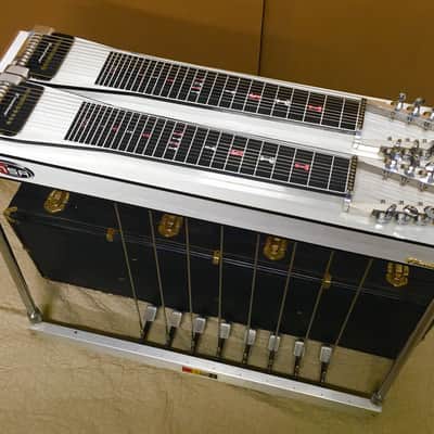 MSA Classic D10 E9 C6 Pedal Steel Guitar White Mica image 8