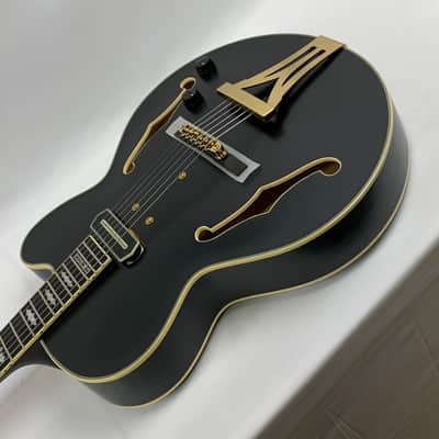 Ibanez PM3C Pat Metheny Signature Hollowbody Electric Guitar Black Low Gloss + Hardshell Case B-Stock image 7