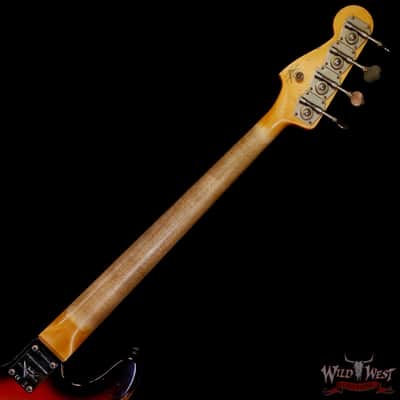 Fender Custom Shop Limited Edition 1958 P-Jazz Bass Precision Bass Body with Jazz Bass Neck Heavy Relic 3 Tone Sunburst 8.50 lbs image 5