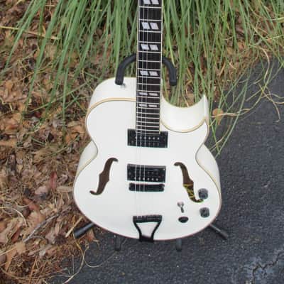 Glen Burton GE775-CHIC-WHB"Chicago" Hollowbody Electric Guitar~White~Upgrades~Kill Switch~Semi~ image 1