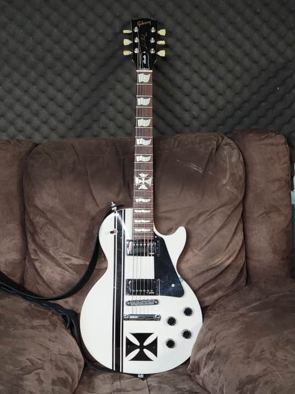 Gibson Les Paul Studio Alpine White - James Hetfield Iron Cross