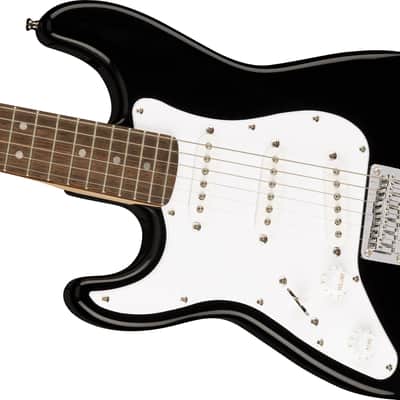 Fender Squier 3/4-Size Kids Mini Strat Electric Guitar, Left Handed - Black image 4