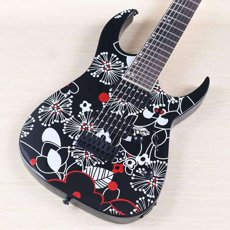 Custom Finish 7 String Electric Guitar, Okoume Body, Maple Neck, 24 Frets Fingerboard image 1