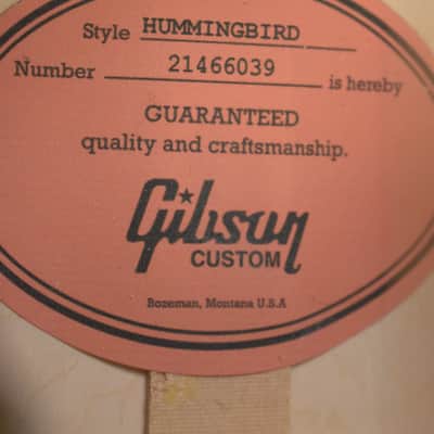 Gibson Custom Made to Measure Acoustic-Electric Hummingbird Maple Alpine White image 11