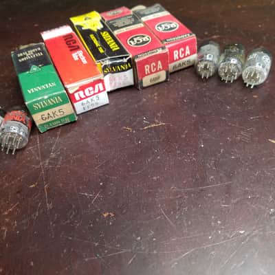 RCA etc. Matched Pair (2) 6AK5 Pentode tNOS AT1000 TESTED Vacuum Tubes Little Dot Yaqin Audio 1944-1969 image 2