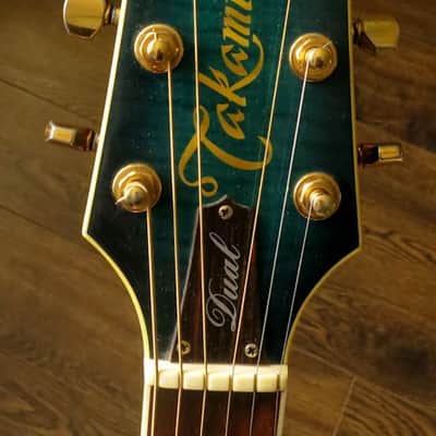 Takamine Acoustic EF591 DUAL  Dave Stewart Humbucker + Piezeo Stereo Japan Rare image 4