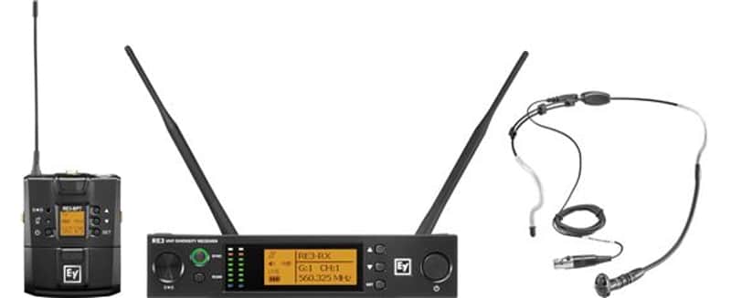 Electro-Voice RE3 BPHW Wireless Headset Microphone System Group 5H image 1