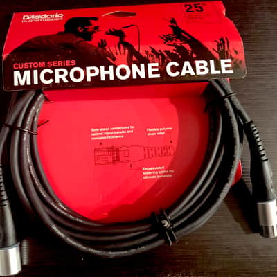 Planet Waves PW-M-25 Custom Series XLR Male to Female Mic Cable - 25' image 1