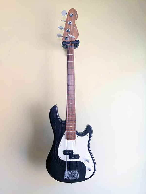 Sandberg California VS4 Lionel 30″ Short Scale Bass, Roasted Maple Neck 2020 Matte Black, Soft Aged image 1