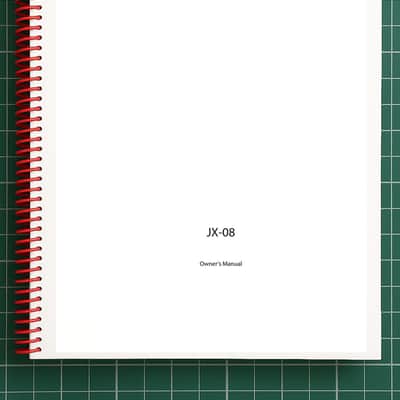 Roland JX-08 — 2 in 1 Owners Manual User Instructions — 66 Pages — USA Made