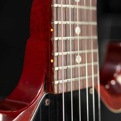 Gibson Vintage 1969 SG Junior Electric Guitar - Cherry Red with Chipboard Case - Used image 11