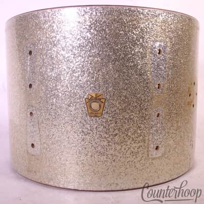 *Ludwig 13x9" Silver Sparkle Tom Drum Shell Vintage 60s Pre-Serial 3Ply Mahogany image 1