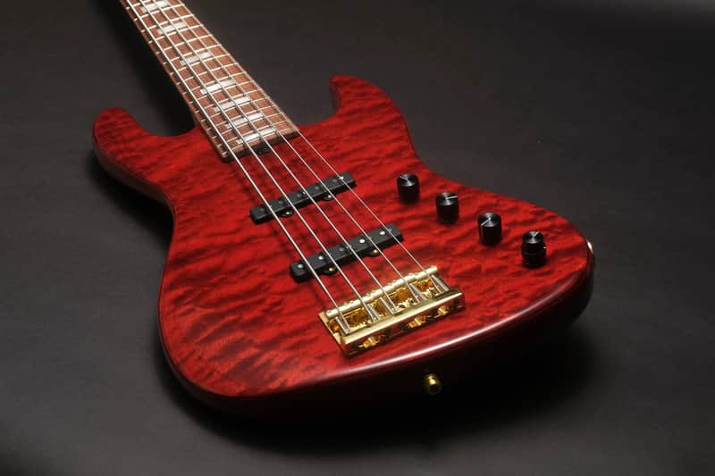 Sadowsky Guitars Limited Edition 2023 MasterBuilt 21-Fret Standard J/J Bass 5-Strings (Majestic Red High Polish) image 1