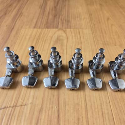 Set of Vintage Late 1970's/Early 1980's Peavey T-60 Guitar Tuners w/ Washers, Screw-In Bushings! image 3
