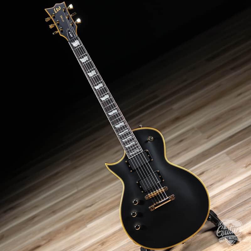 ESP LTD Deluxe EC-1000 LH Left-Handed EMG Guitar – Vintage Black image 1