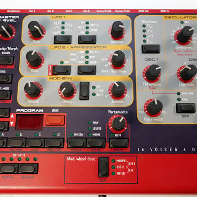 Nord Rack 2 16-Voice Rackmount Virtual Analog Synthesizer 1997 - 2003 - Red image 2