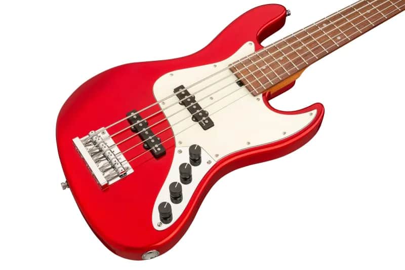 Sadowsky MetroExpress 21-Fret Vintage J/J Bass, Morado Fingerboard, 5-String - Solid Candy Apple Red Metallic High Polish image 1