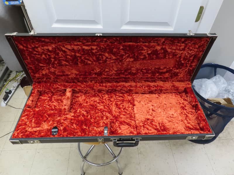 Fender Vintage Black Tolex Deluxe Hard Side Case, w/ Orange Interior (USA) image 1