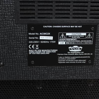2016 Vox AC30C2X Custom black blue alnico image 10