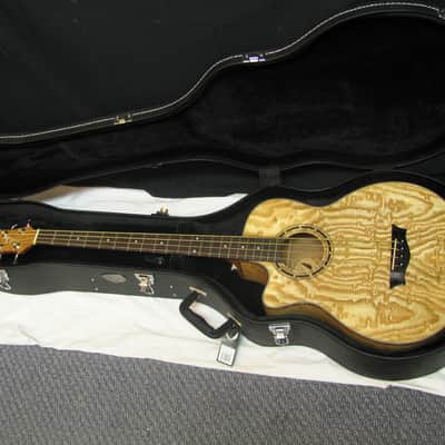 DEAN EQABA GN L Exotica Quilt Ash LEFTY A/E 4-string BASS guitar NEW - w/Case image 1