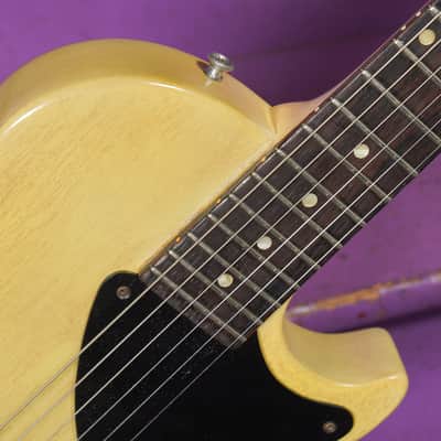 1956 Gibson Les Paul Jr TV Yellow Electric Guitar (Refinished) (VIDEO! Fresh Work, Ready) image 5