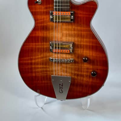 Grez Mendocino Custom 2021 Amber Burst, Novak Gold Foil Pickups NEW 5lbs 2oz (Authorized Dealer) image 4