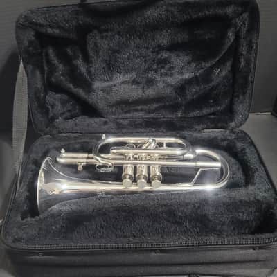 Getzen Capri 580S Cornet  ,2 Mouthpieces & soft case  .1980-1985 - Silver plated image 20