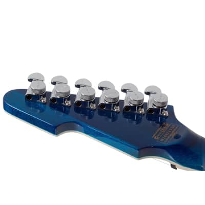 Schecter E-1 Electro Resin Transparent Blue image 11