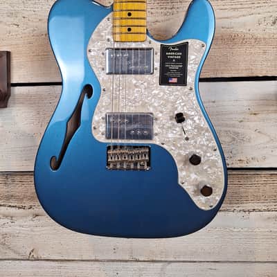 Fender American Vintage II 1972 Telecaster Thinline, Maple Fingerboard, Lake Placid Blue image 2