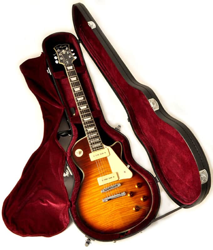 Douglas EGC-400 LP BK/Burgandy Case for Gibson & Epiphone Les Paul
