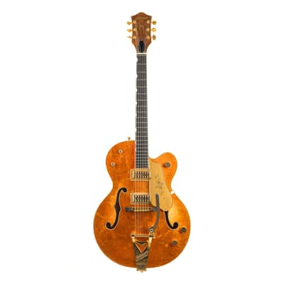 Gretsch USA Custom Shop Stephen Stern G6120-125 Chet Atkins 125th Anniversary - Transparent Orange over Gold Leaf image 3