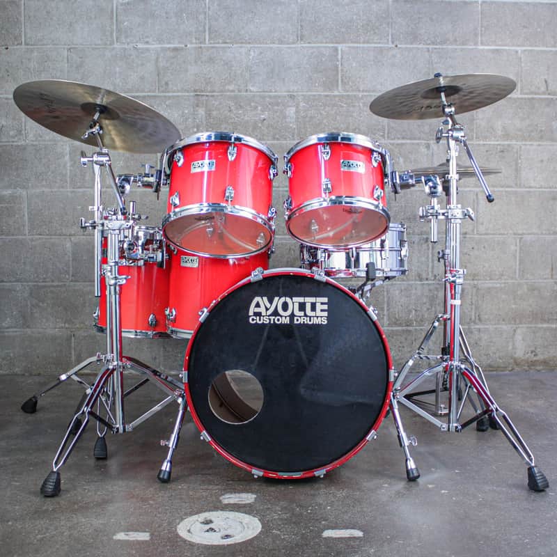 Ayotte 80s "Ray Era" Red Gloss One-Way Shade 5-Piece Drum Kit (22/16/14/13/12) image 1