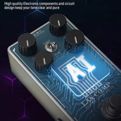 LAX COMP Guitar Effect Pedal True Analog Compressor Pedal Classic Peak Limiter Style Compressor with 2 Band EQ Boost image 5