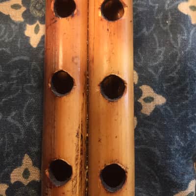 No Brand Arabic Mijwiz Double Folk Clarinet - Natural Cane and Bamboo (heat treated and polished with its own oils) 1990s - Natural Cane and Bamboo (heat treated and polished with its own oils) image 4