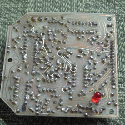 for parts / for repair DOD circuit board with parts on it for 575-A Flanger (Analog Flanger) NO casing, NO bottom plate, NO controls, NO switch, NO knobs, NO jacks, NO wires, NO screws (early to mid 1980s) image 13