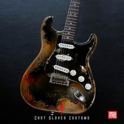 Fender Stratocaster Green Paisley Heavy Aged Relic by East Gloves Customs image 8