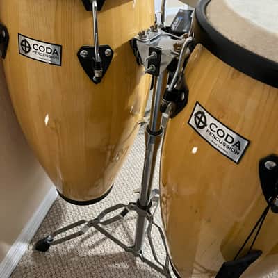 Coda Coda Percussion 11" & 12" Congas with Heavy Stand unknown - Maple image 2