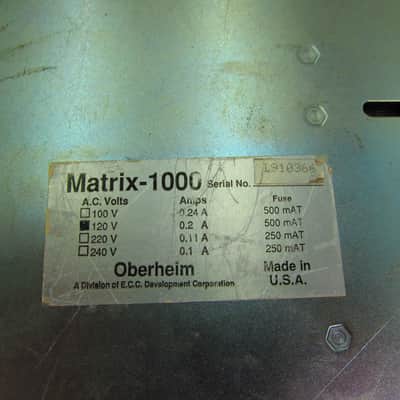 Oberheim Matrix 1000 Rackmount 6-Voice Synthesizer 1987 - Black image 18